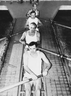 Becken-Rudern im Winter 1972/73 in der Dyckerhoff-Halle, Wiesbaden