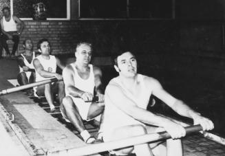 Becken-Rudern im Winter 1972/73 in der Dyckerhoff-Halle, Wiesbaden