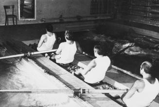 Becken-Rudern im Winter 1972/73 in der Dyckerhoff-Halle, Wiesbaden