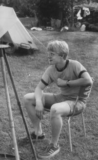 Juni 1979, Gießen/Lahn: Stefan Emmermann nach seinem ersten Sieg