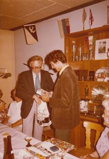 Die MRG begrüßt Albert Hedderich, Junioren-Weltmeister im Einer, 1975