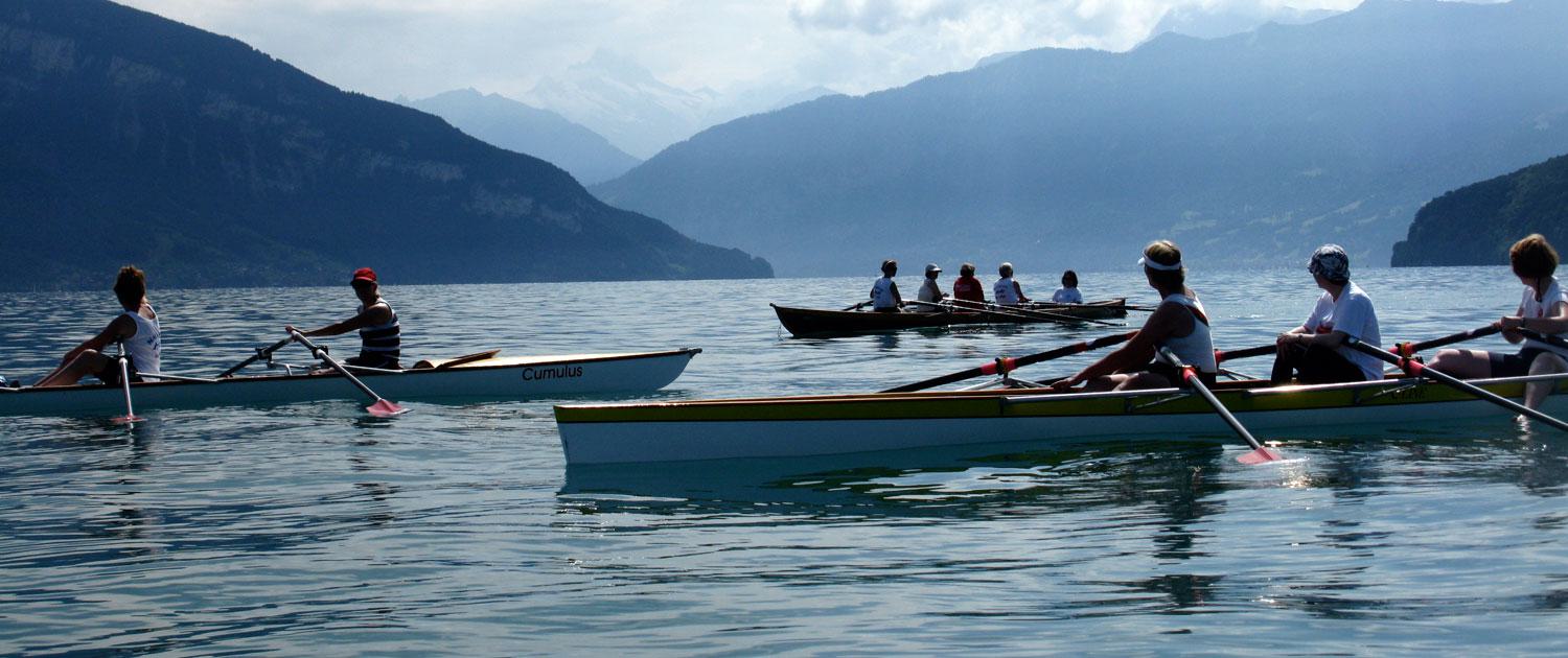 eine Ruder Wanderfahrt in der Schweiz